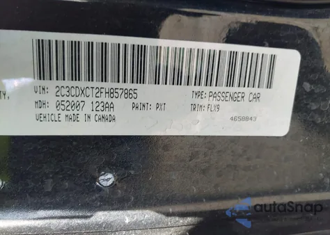 2015 Dodge Charger Road/Track z USA, uszkodzony, nr VIN 2C3CDXCT2FH857865